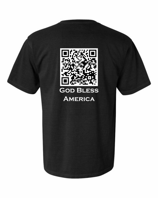 Trump YMCA Dance QR Code God Bless America Shirt, Short Sleeve