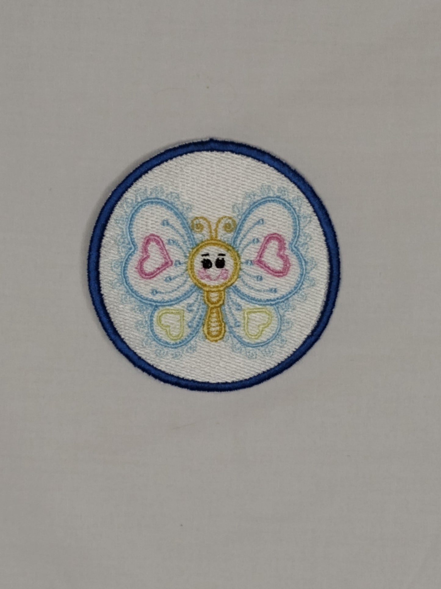 Blue Butterfly Patch 3" Easter Spring Summer Patch Iron-on/Sew-on