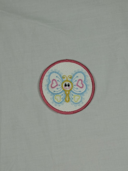 Pink Butterfly Patch 3" Easter Spring Summer Patch Iron-on/Sew-on