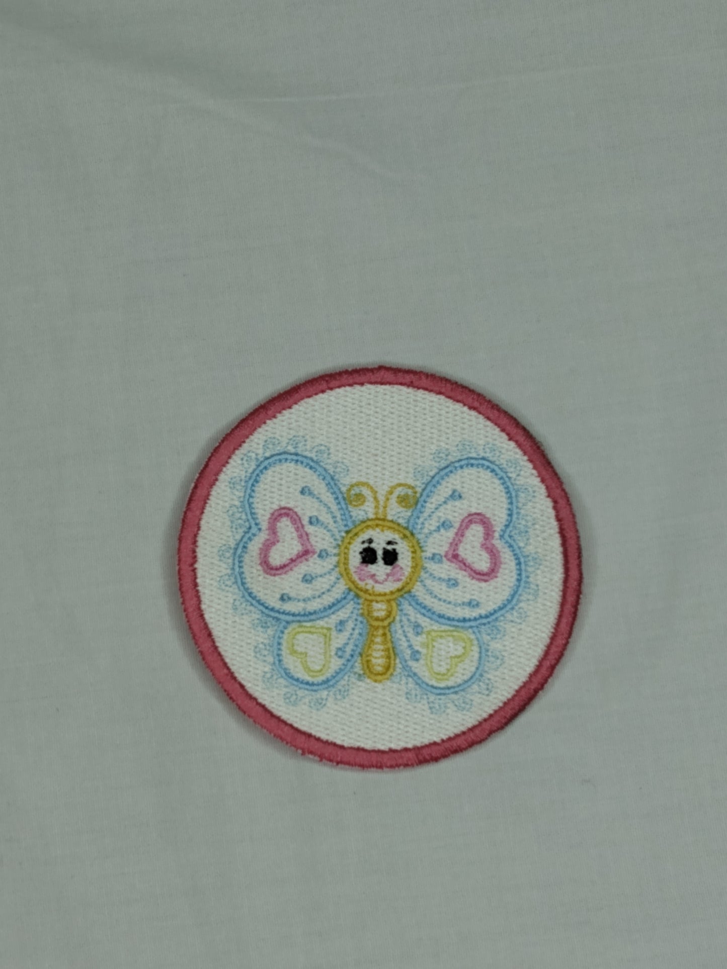 Pink Butterfly Patch 3" Easter Spring Summer Patch Iron-on/Sew-on