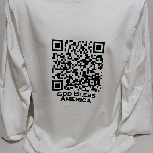 Trump Dance QR Code Shirt, God Bless America Shirt, Long Sleeve QR Shirt, Trump YMCA Dance